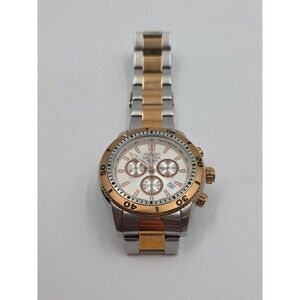 Invicta Model 1204 Gold & Silver Stainless Steel Tritnite Watch Needs Battery